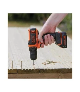 Дрель-шуруповерт аккумуляторный BLACK+DECKER BDCDD12KB, 10,8 В, 1,5 Агод