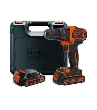 Дрель-шуруповерт аккумуляторный BLACK+DECKER BDCDD186KB, 18 В, 1,5 Агод