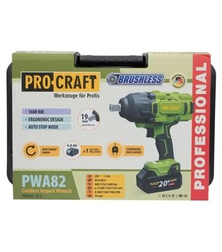 Гайковерт аккумуляторный Procraft PWA-82 в кейсе (030082)