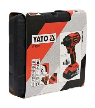 Гайковерт ударний акумуляторний YATO YT-82802, 18 В, квадрат 1/2&quot;, в кейсі