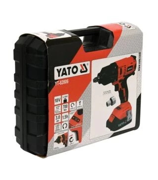 Гайковерт ударний акумуляторний YATO YT-82806, 18 В, квадрат 1/2&quot;, в кейсі