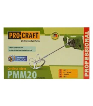 Міксер будівельний акумуляторний Procraft PMM-20 без АКБ та ЗП (030255)
