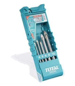 Набір свердел TOTAL TACSD7256 для скла, 5 шт. (TACSD7256)