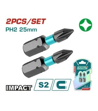 Набір біт TOTAL TACIM71PH225, PH2, 25 мм, 2 шт. (TACIM71PH225)