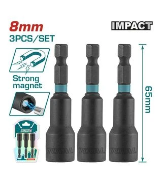 Торцева насадка TOTAL TAC270831 8x65 мм, 3 шт. (TAC270831)