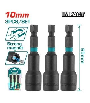 Торцева насадка TOTAL TAC271031 10x65 мм, 3 шт. (TAC271031)