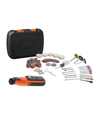 Гравер аккумуляторный BLACK+DECKER BCRT8IK, XR Li-lon 7,2 В, 1,5 А*ч + комплект аксессуаров, в кейсе