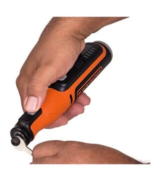 Гравер аккумуляторный BLACK+DECKER BCRT8IK, XR Li-lon 7,2 В, 1,5 А*ч + комплект аксессуаров, в кейсе