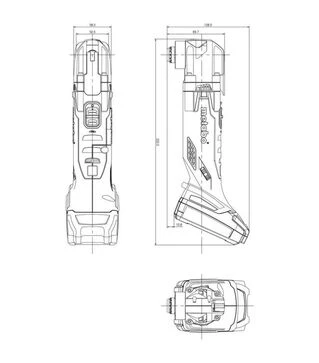 Реноватор аккумуляторный Metabo MT 18 LTX, 18 В, 2x2 А*Год (613021510)