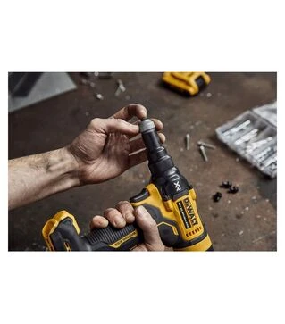 Заклепувальний пістолет акумуляторний DeWALT DCF403E1GT, XR PowerStack GFN 18 В, 1,7 А*год, 10 кН