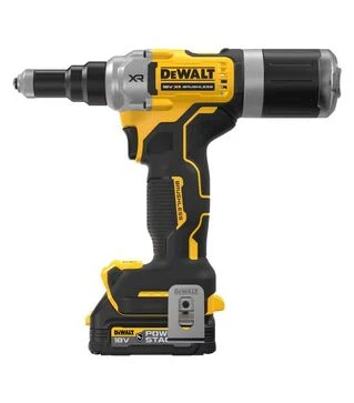 Заклепувальний пістолет акумуляторний DeWALT DCF414E2GT, XR PowerStack GFN 18 В, 1,7 А*год, 20 кН
