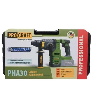 Перфоратор акумуляторний Procraft PHA-30 без АКБ та ЗП, в кейсі (030032)