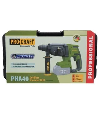 Перфоратор акумуляторний Procraft PHA-40 без АКБ та ЗП, в кейсі (030041)