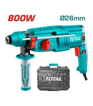 Перфоратор TOTAL TH308268 SDS-Plus, 800 Вт, 0&ndash;1100 об/хв, 0&ndash;4000 уд/хв (TH308268)