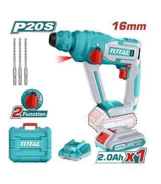 Перфоратор акумуляторний TOTAL TRHLI201681 SDS-Plus, 20В, 1.5 Дж, 850 об/хв (TRHLI201681)