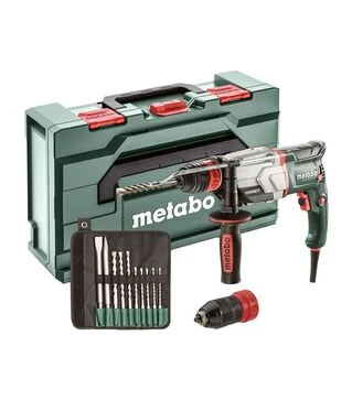 Перфоратор Metabo UHE 2660-2 Quick Set, SDS-Plus, 800 Вт, кейс + набор сверл (600697510)