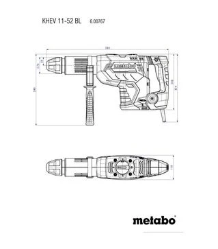 Перфоратор комбінований Metabo KHEV 11-52 BL, SDS-Max, 1500 Вт, кейс (600767500)