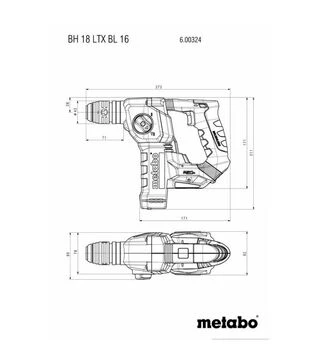 Перфоратор аккумуляторный Metabo BH 18 LTX BL 16, без АКБ и ЗУ (600324840)