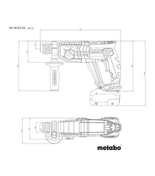 Перфоратор акумуляторний Metabo KH 18 LTX 24, без АКБ та ЗП (601712840)