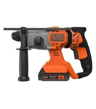 Перфоратор аккумуляторный BLACK+DECKER BCD900E2K, SDS-Plus, 18 В, в кейсе