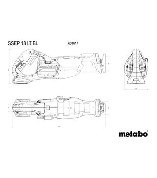 Пила сабельная аккумуляторная Metabo SSEP 18 LT BL, 18 В, кейс, без АКБ и ЗУ (601617840)