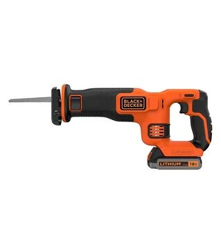 Пила сабельная аккумуляторная BLACK+DECKER BDCR18E1, 18 В, 2,5 А*ч