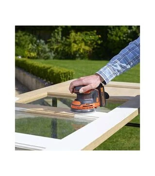 Эксцентриковая шлифмашина аккумуляторная BLACK+DECKER BDCROS18N, 125 мм, Без АКБ и ЗП