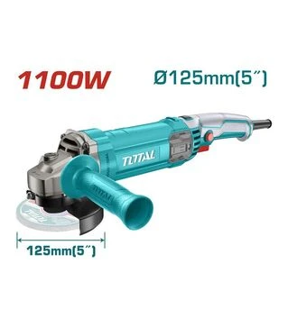 Угловая шлифмашина TOTAL TG11012556, 1100 Вт, 125 мм, 12000 об/мин (TG11012556)