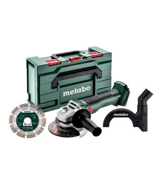 Кутова шліфмашина акумуляторна Metabo W 18 L BL 9-125 + алмазний диск, без АКБ та ЗП (691225000)