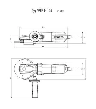 Угловая шлифмашина Metabo WEF 9-125 Quick, 910 Вт (613060000)