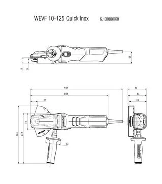 Угловая шлифмашина Metabo WEVF 10-125 Quick Inox, 1000 Вт (613080000)