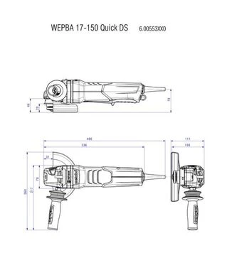 Угловая шлифмашина Metabo WEPBA 19-150 Q DS M-Brush, 1900 Вт 150 мм, педальный выключатель (613117000)