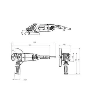 Угловая шлифмашина Metabo WEA 26-230 MVT Quick, 2600 Вт, 230 мм, автобаланс (606476000)