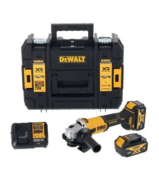 Угловая шлифмашина аккумуляторная DeWALT DCG407M2T, 18В XR Li-lon 4 А*ч, в кейсе