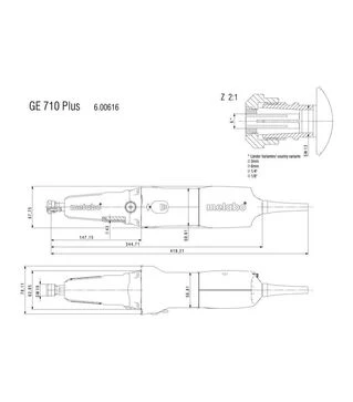 Прямая шлифмашина Metabo GE 710 PLUS, 710 Вт (600616000)