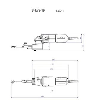 Шлифмашина ленточная Metabo BFE 9-20 Set, 950 Вт, 6-19 мм, кейс (602244500)
