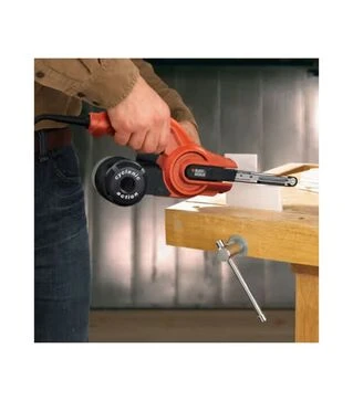 Шліфмашина стрічкова BLACK+DECKER KA900E, 350 Вт, стрічка 13х451 мм, підошва 13х130 мм