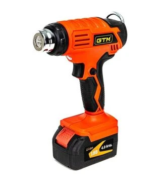 Строительный фен аккумуляторный GTM, 18В, 350/550&deg;С, 160/200 л/мин (HGC18/550_KIT)