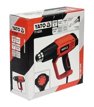 Будівельний фен YATO YT-82295, 2 кВт, 50-600&deg;C, 250-500 л/хв