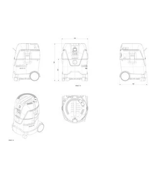 Пилосос будівельний Metabo ASA 25 L PC, 1200 Вт (602014000)