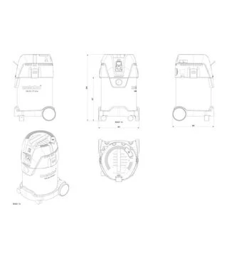 Пилосос будівельний Metabo ASA 30 L PC INOX, 1200 Вт (602015000)