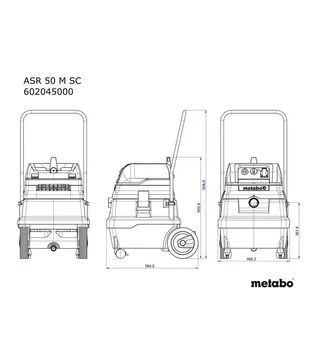 Пилосос будівельний Metabo ASR 50 M SC, 1400 Вт (602045000)