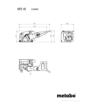 Штроборіз Metabo MFE 40, 1900 Вт + 2 диски (604040900)