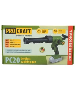 Пістолет клейовий акумуляторний Procraft PC-20 без АКБ та ЗП(030234)