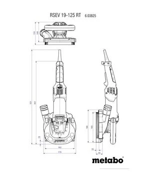 Набор: шлифмашина Metabo RSEV 19-125 Concrete + пылесос ASR 35 L ACP (691000000)