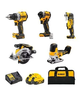 Набір акумуляторного інструменту DeWALT DCK502P3, DCD800 + DCF850 + DCS565 + DCS335 + DCS355, сумка (DCK502P3)