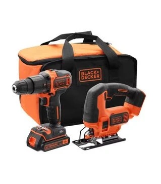 Набор аккумуляторных инструментов BLACK+DECKER BCK22S1S, BDCHD18 + BDCJS18, сумка (BCK22S1S)