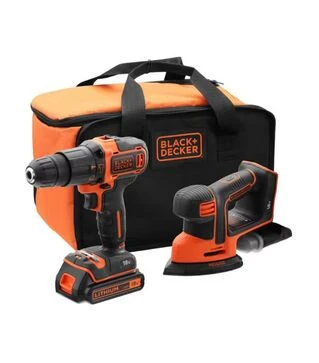 Набор аккумуляторных инструментов BLACK+DECKER BCK23S1S, BDCHD18 + BDCDS18, сумка (BCK23S1S)