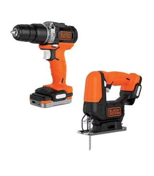 Набор аккумуляторных инструментов BLACK+DECKER BDCK122S1S, BDCHD12S1 + BDCJS12N, сумка (BDCK122S1S)