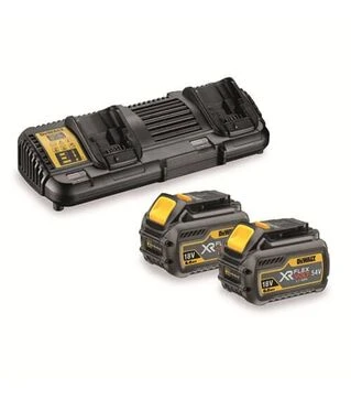 Зарядное устройство DeWALT DCB132T2, 10.8/14.4/18/54 В, 4 А+2 аккумулятора
